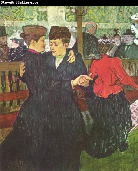 Henri de toulouse-lautrec Im Moulin Rouge, Zwei tanzende Frauen